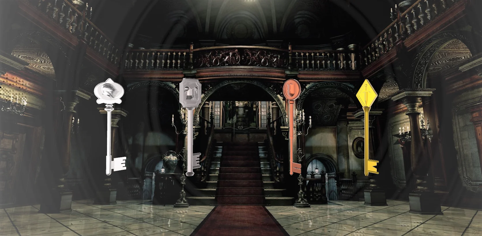 Resident Evil Mansion Keys