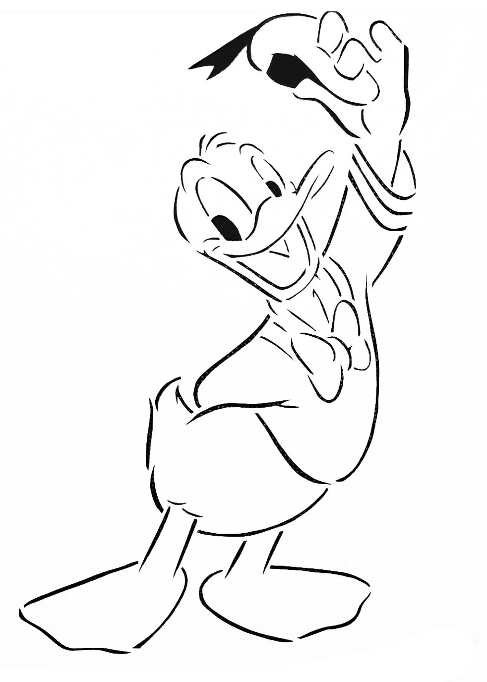 Donald Duck stencil 2