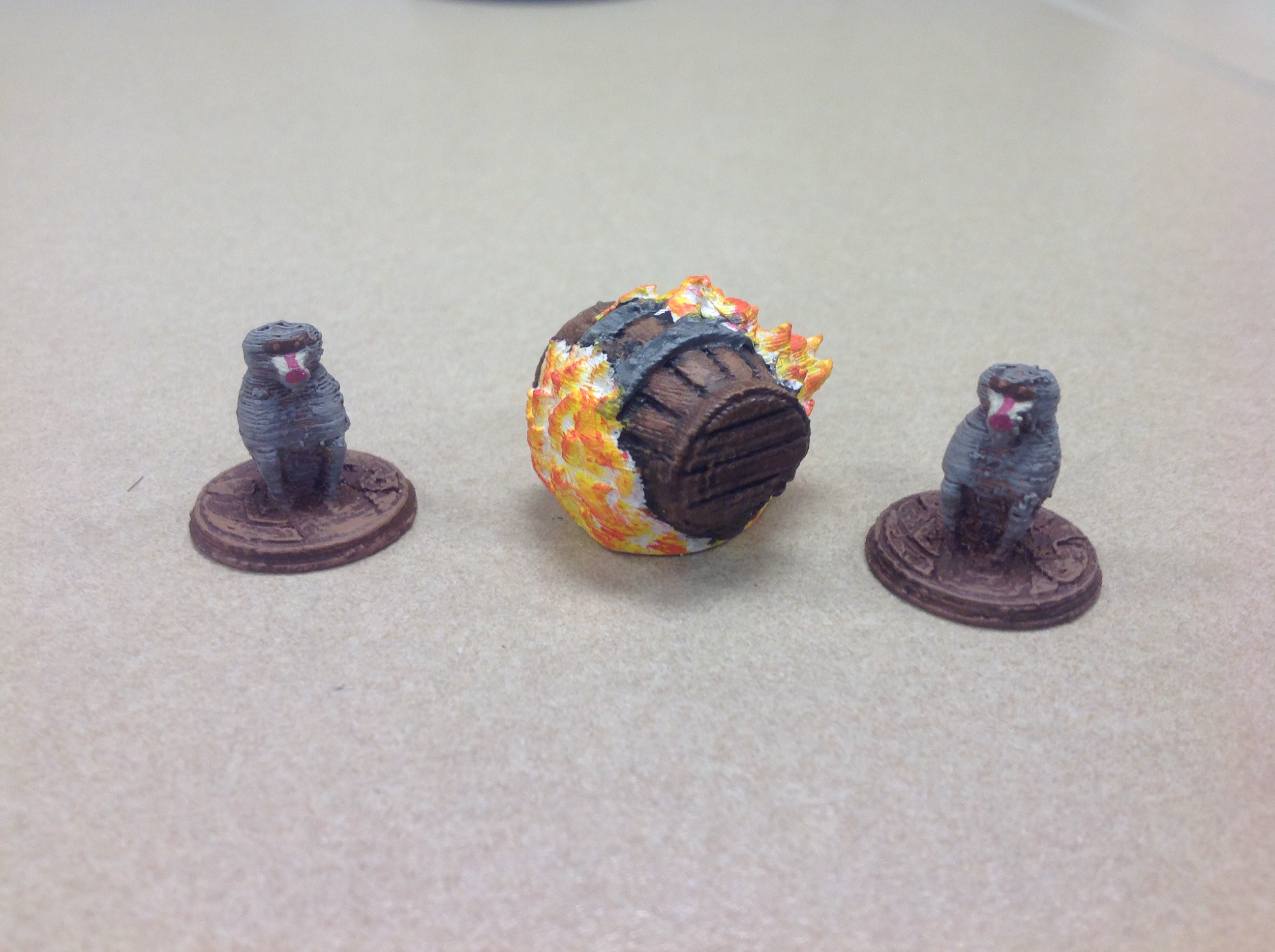 Flaming Barrel - Miniature prop - DND