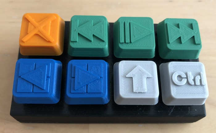 Mini PC keyboard 8 keys Cherry MX