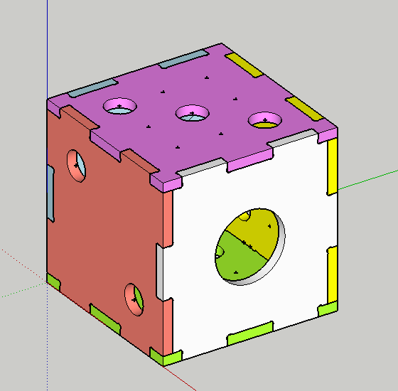 Wooden Dice Box (200mm x 200mm x 200mm)