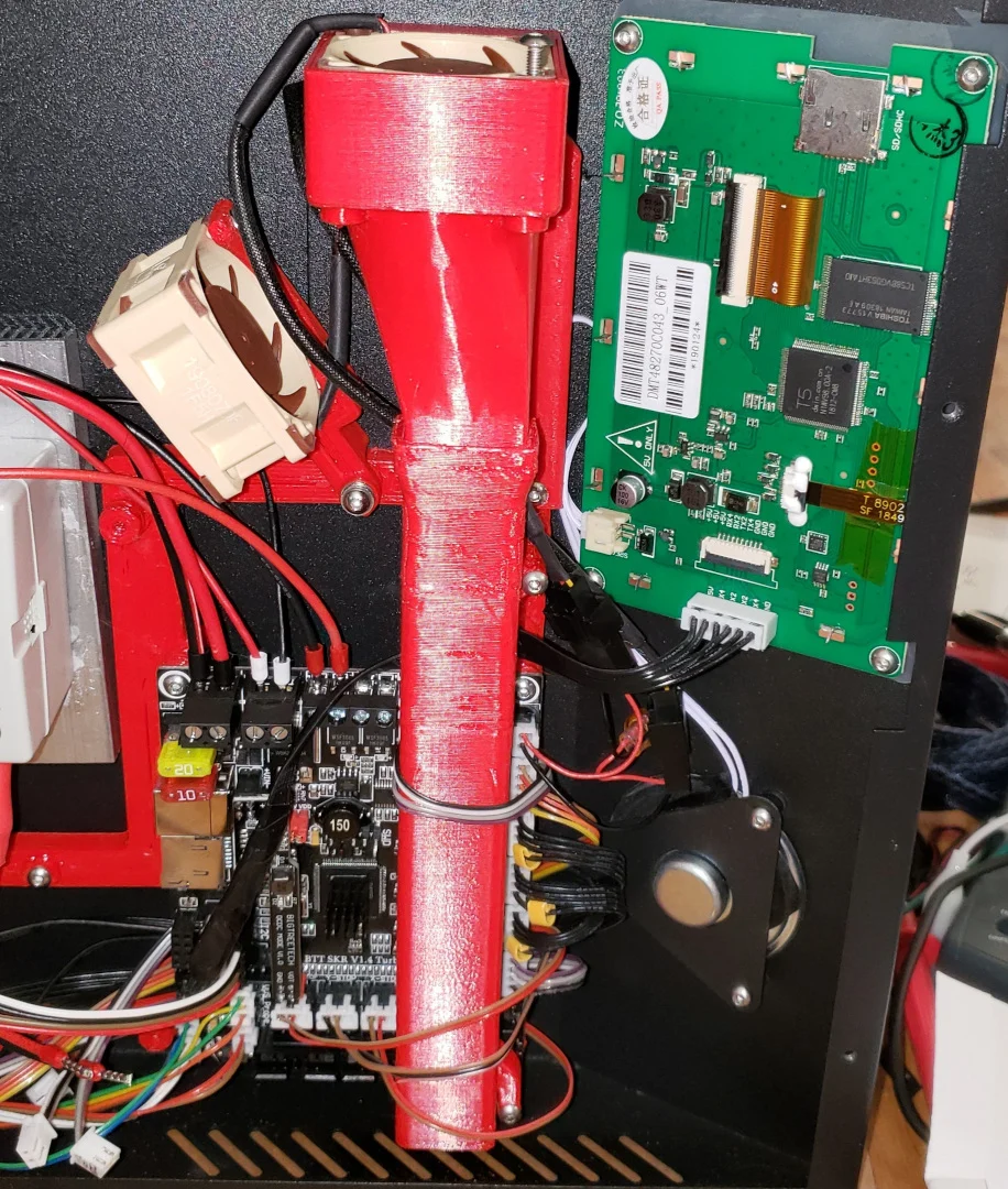 Second Fan Mount for CR-10S Pro and SKR v1.1 Pro / 1.3 / 1.4 Turbo  - Dual Noctua NF-A4x20 FLX Fans wired for 24V