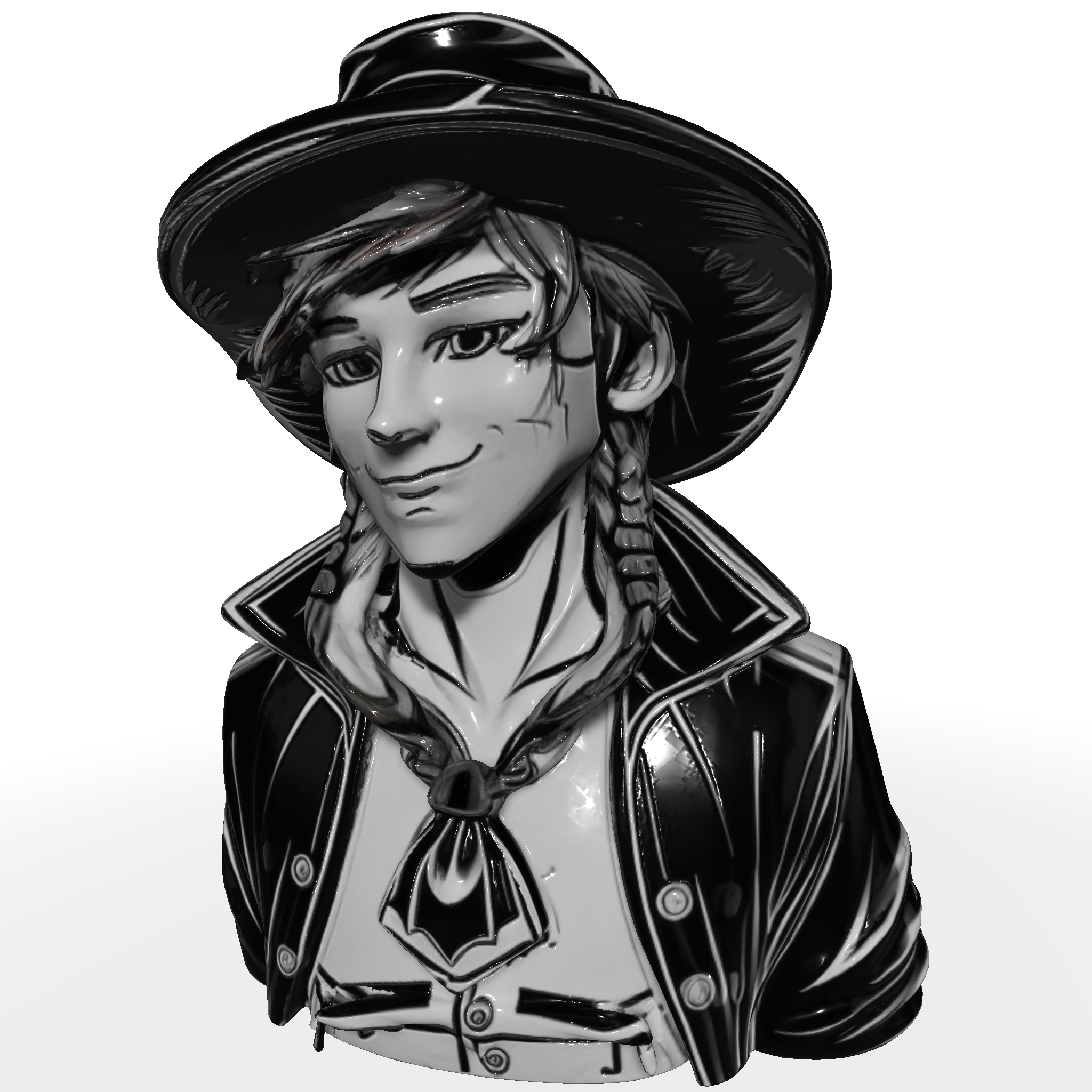 Cowboy Character Bust