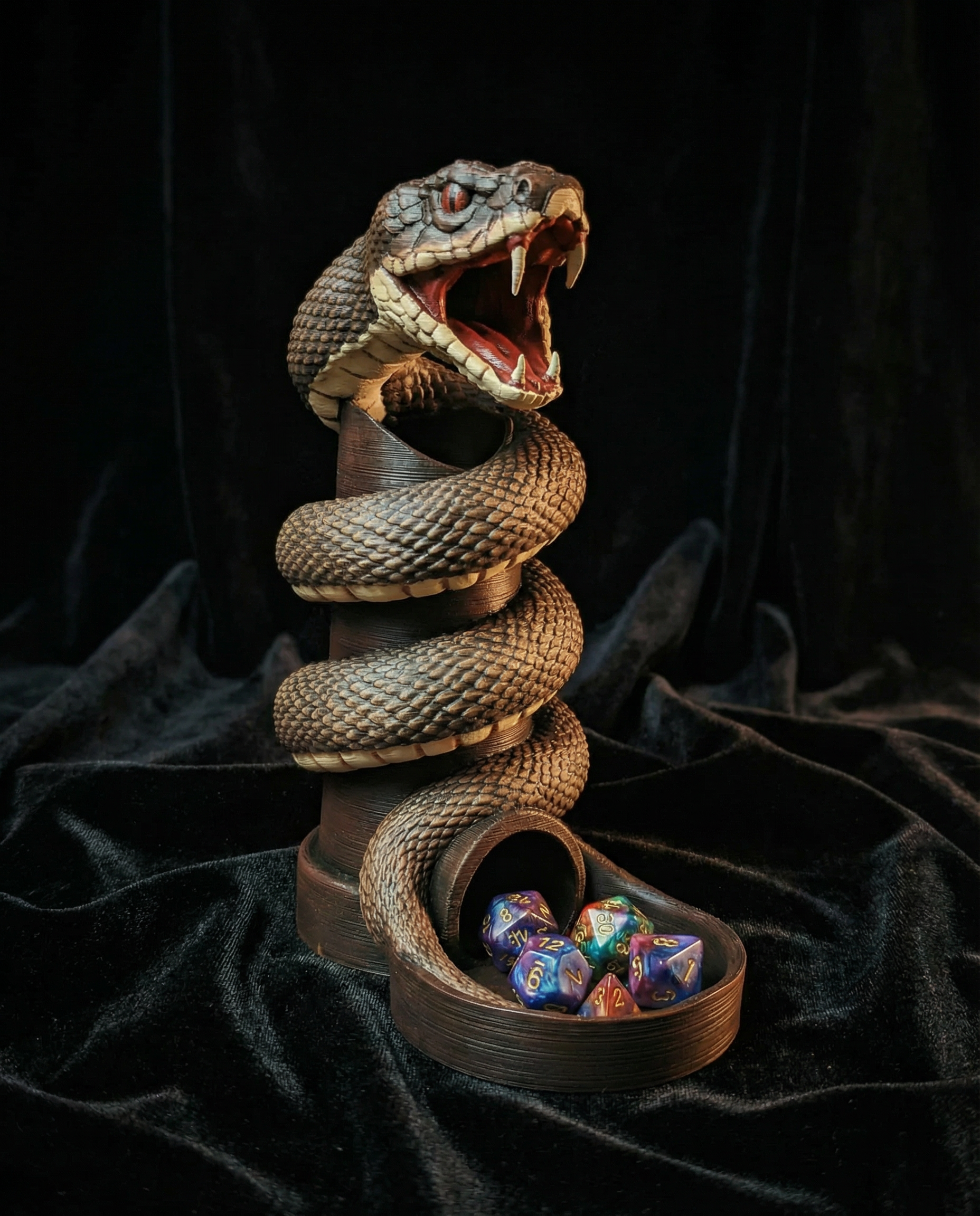 Cobra Snake Dice Tower STL | DnD 3D Print | Serpent Tower