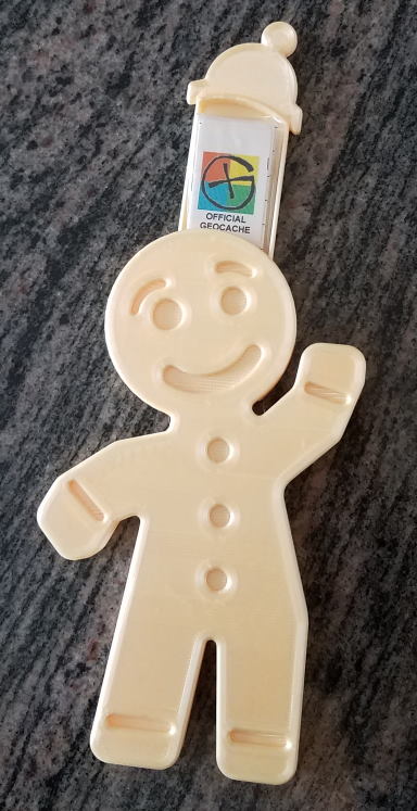 Lil' Gingy Gingerbread Man Geocache Hiding Spot