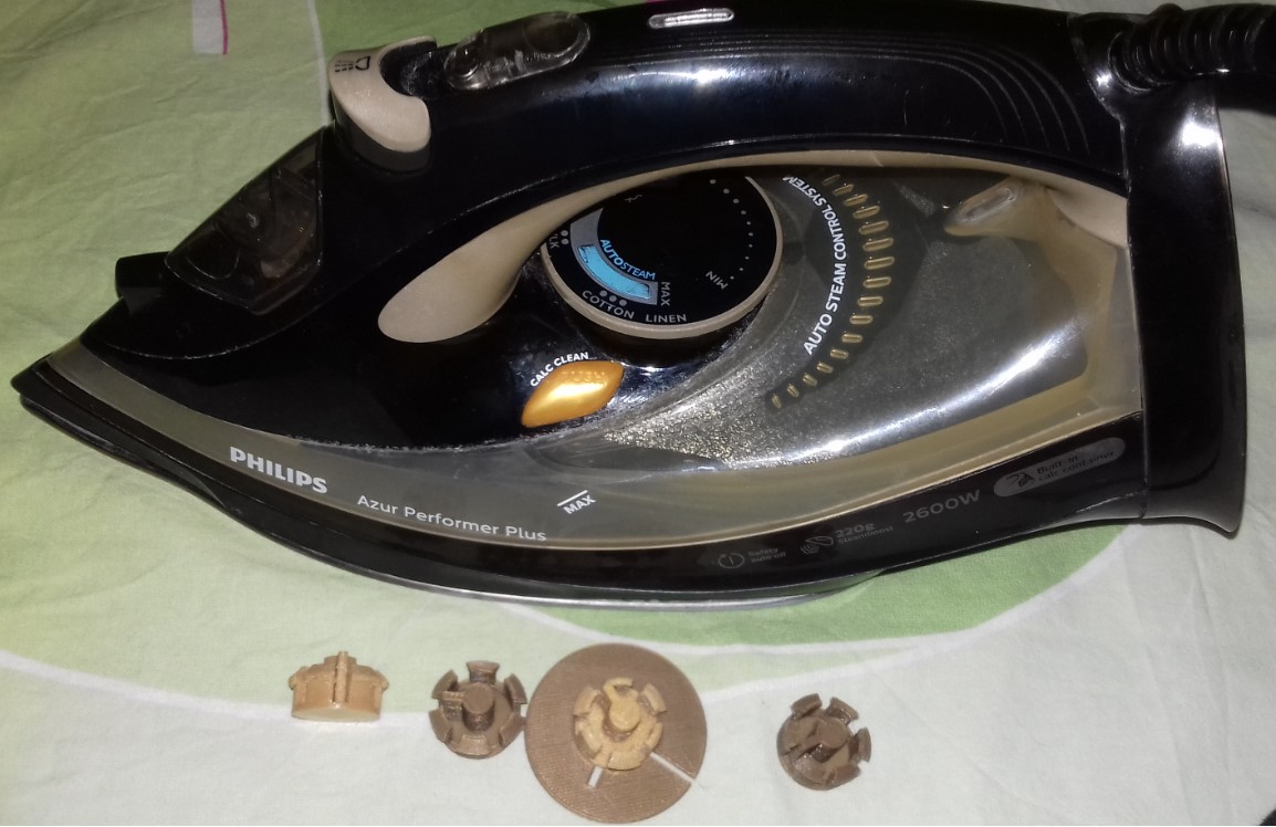 philips iron button