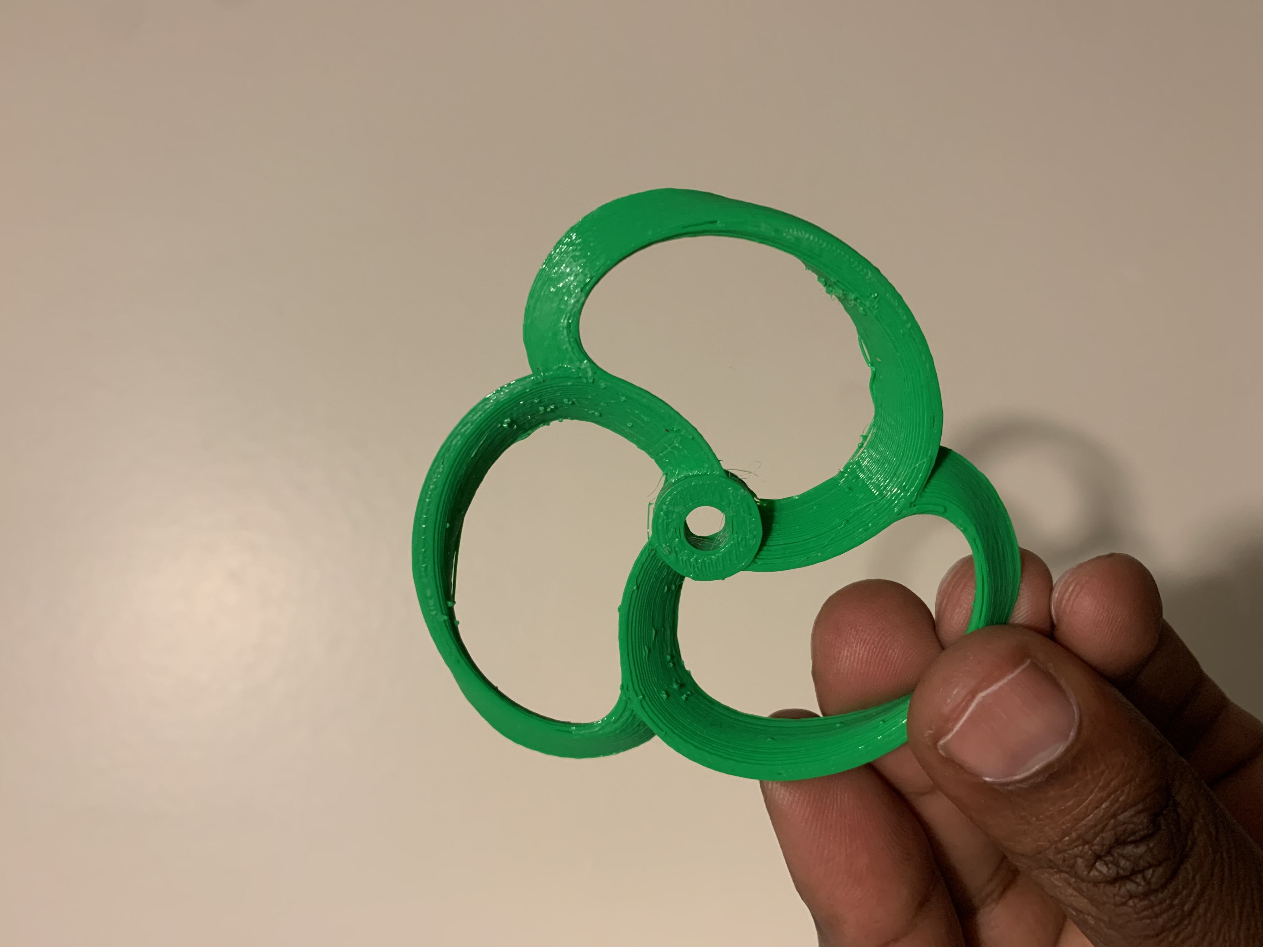 Toroidal Propeller based on STRIKING FPV's tutorial 12mm diameter with 5mm hole for shaft.