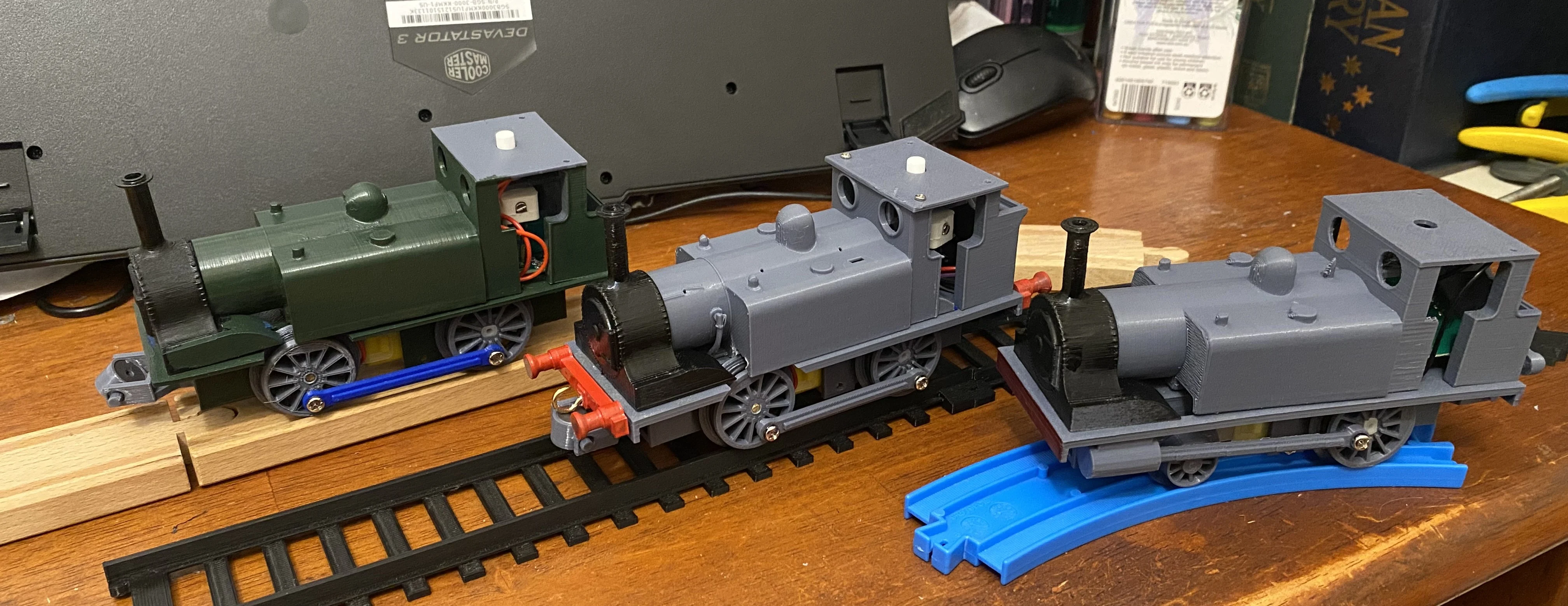 O-gauge toy engines inspired by the Terrier steam locomotive