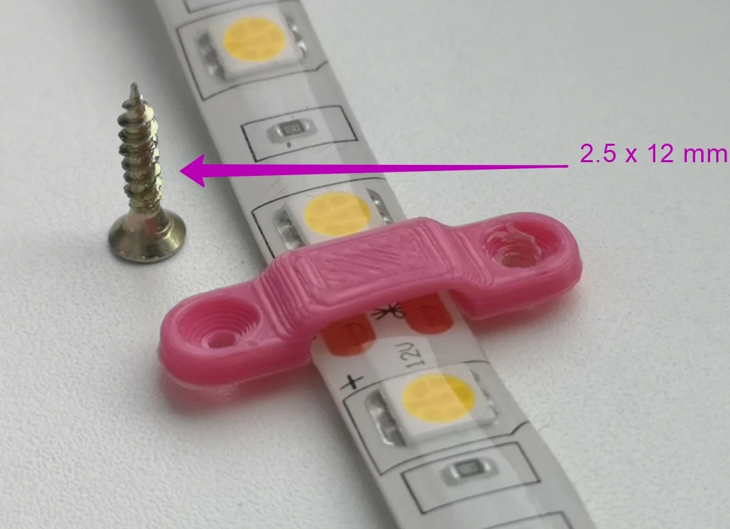 Waterproof LED strip mount