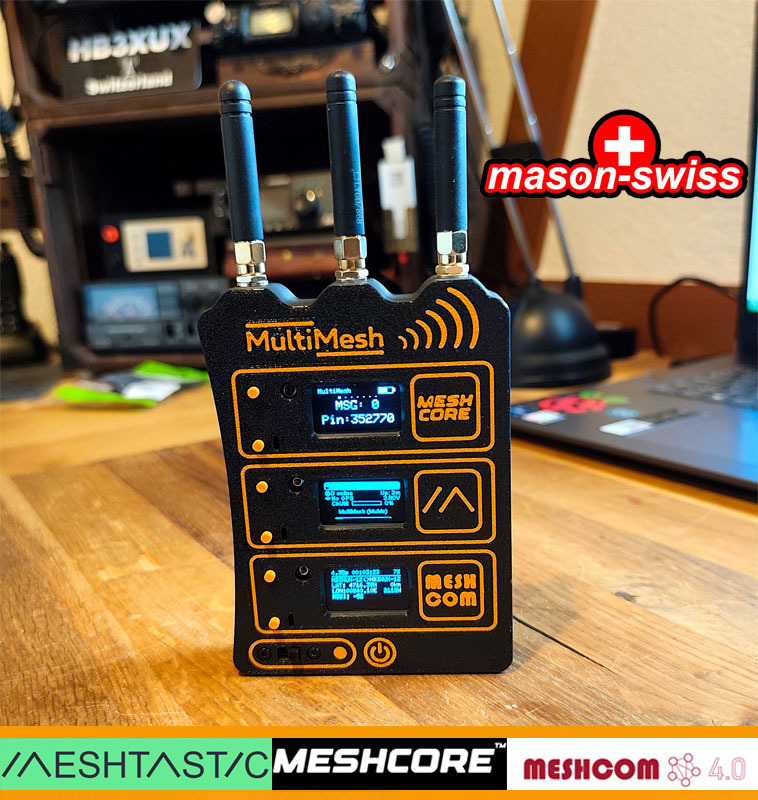 Experiment Multi Mesh Receiver, Meshtastic, Meshcore and Meshcom
