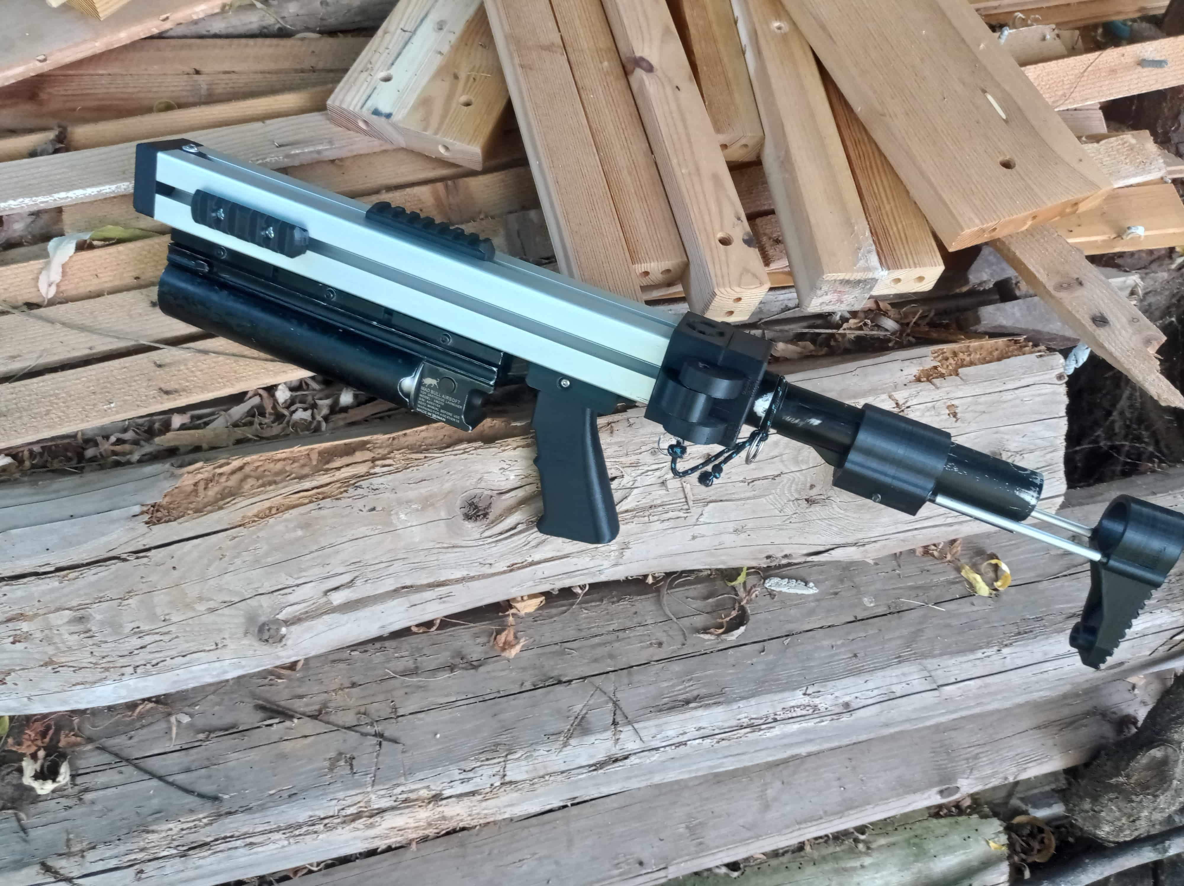 Open source airsoft modular grenade launcher chassis system - EGLC