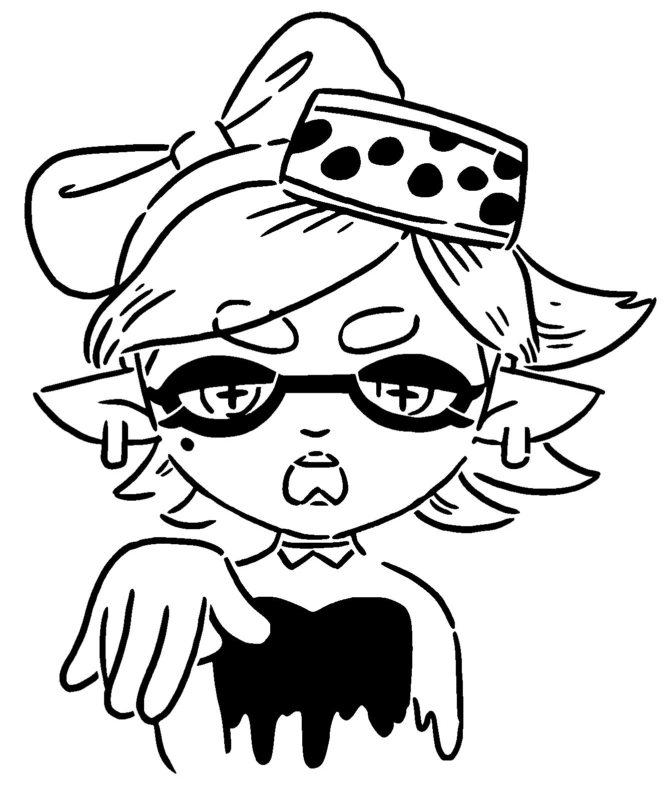 Squid Sister Marie stencil