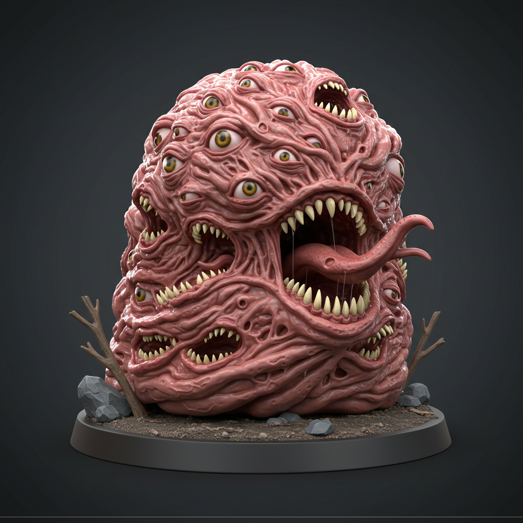 Gibbering Mouther mini fig for TTRPG's