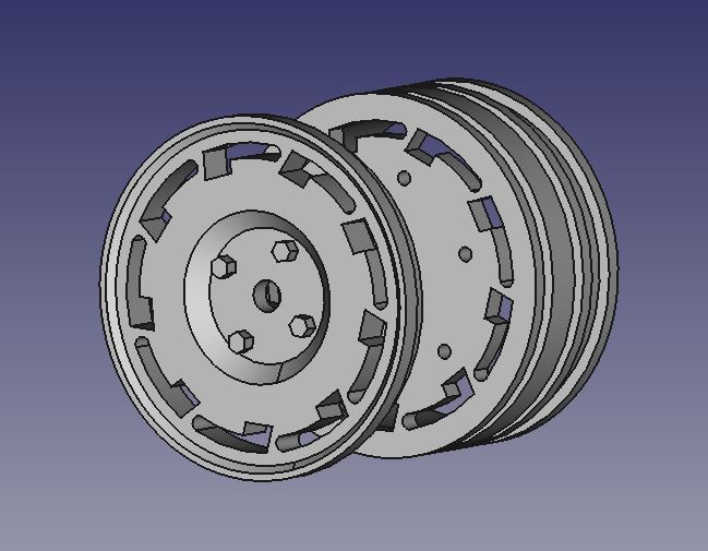 2 Teilig 2 Parts Pirelli look Felge 50mm x 26mm 12mm Sechskant RC Drift Retro Youngtimer tt01 Tamiya m05 M-05 tt 01 1:10 1:12 Golf GTI Rabbit MK1