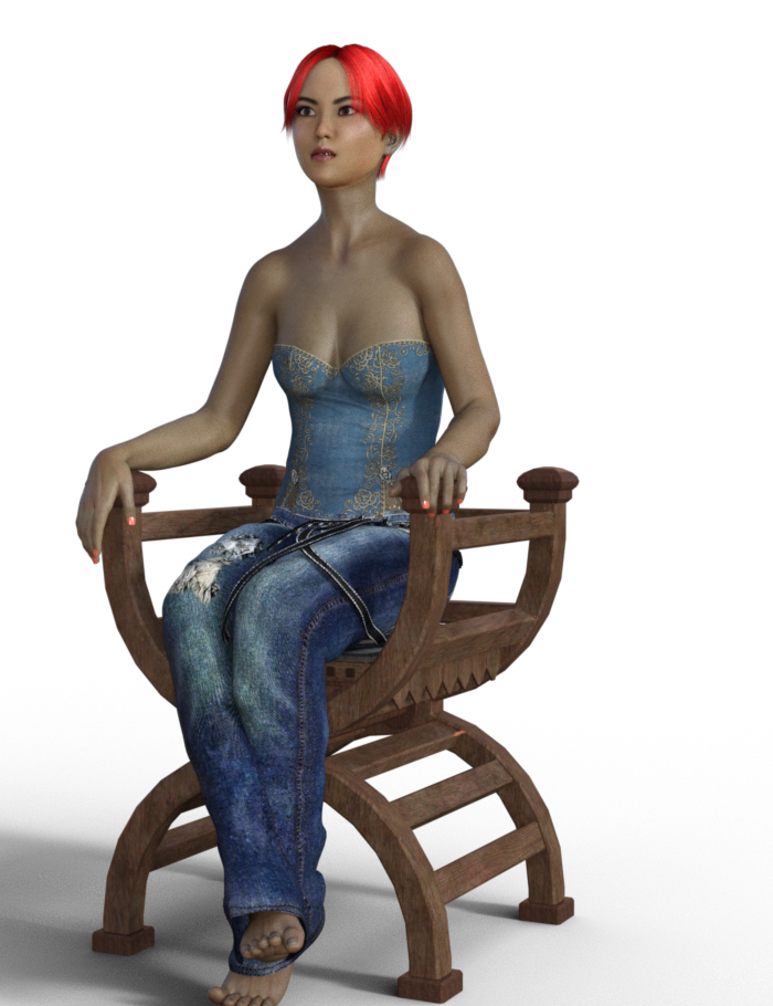 sitting girl