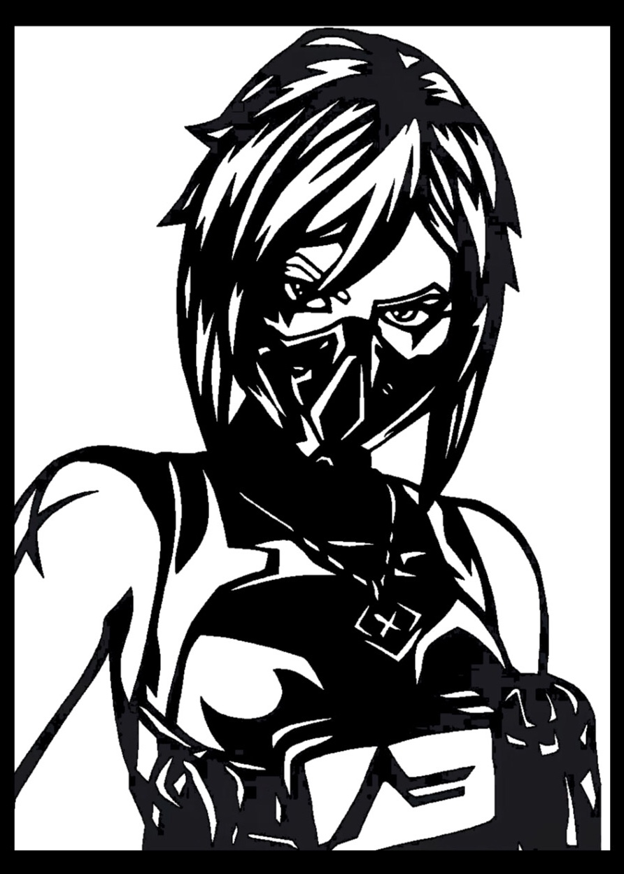 Fortnite Hush stencil