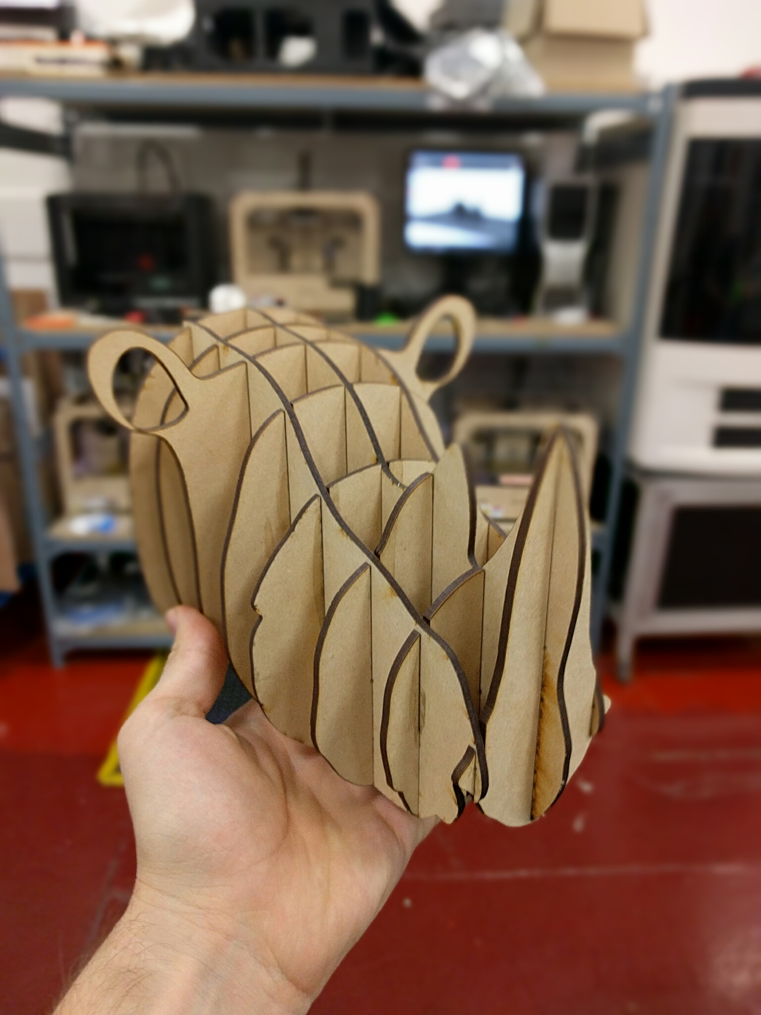Rhino Head for Laser Cutting