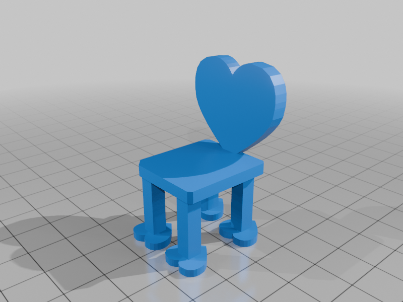 Heart chair for fairies or dolls !