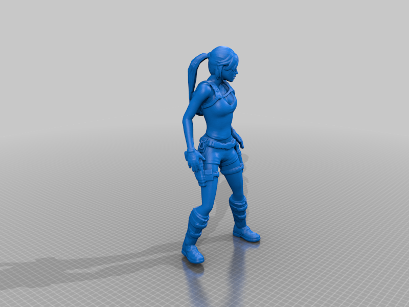 Lara Croft suprised, with Hi-res face + Full