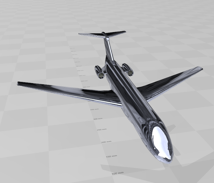 Convair Model 61 P&W JT8D Powered 42.4 m Updated 3D Print 1:150 Scale