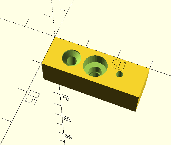 OpenSCAD Screw Holes