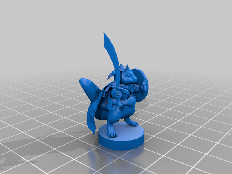 Squirrelfolk druidess with scimitar