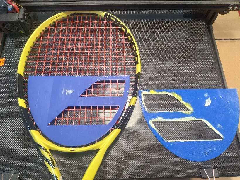 Racket strings stencil (Babolat)