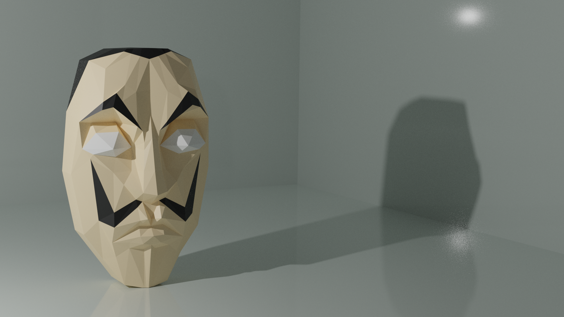 Money heist low poly mask