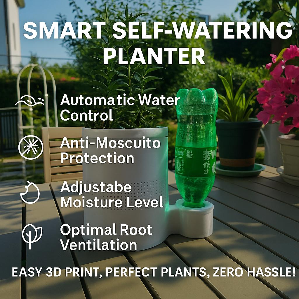 Smart Self-Watering Planter | Modular No-Pump Design