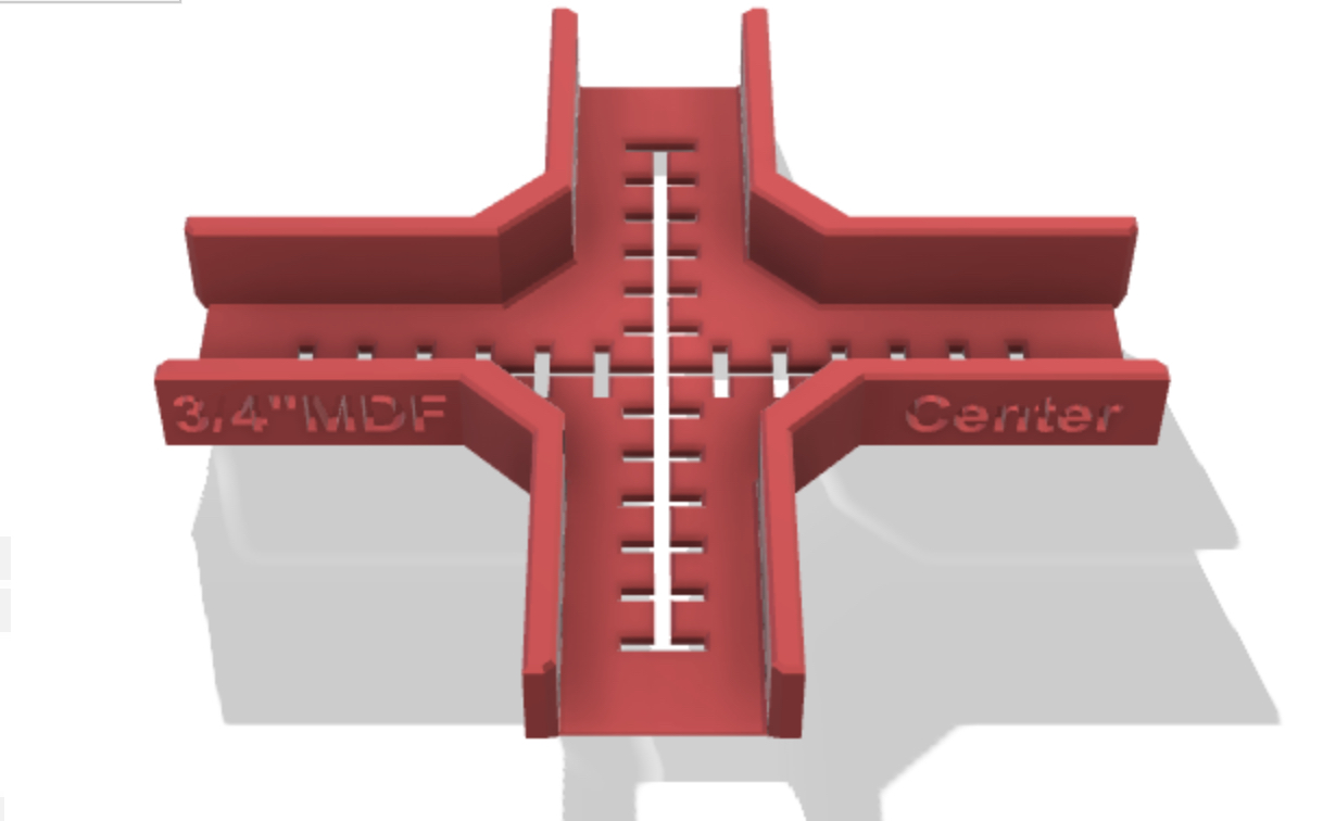 3/4 MDF center finder