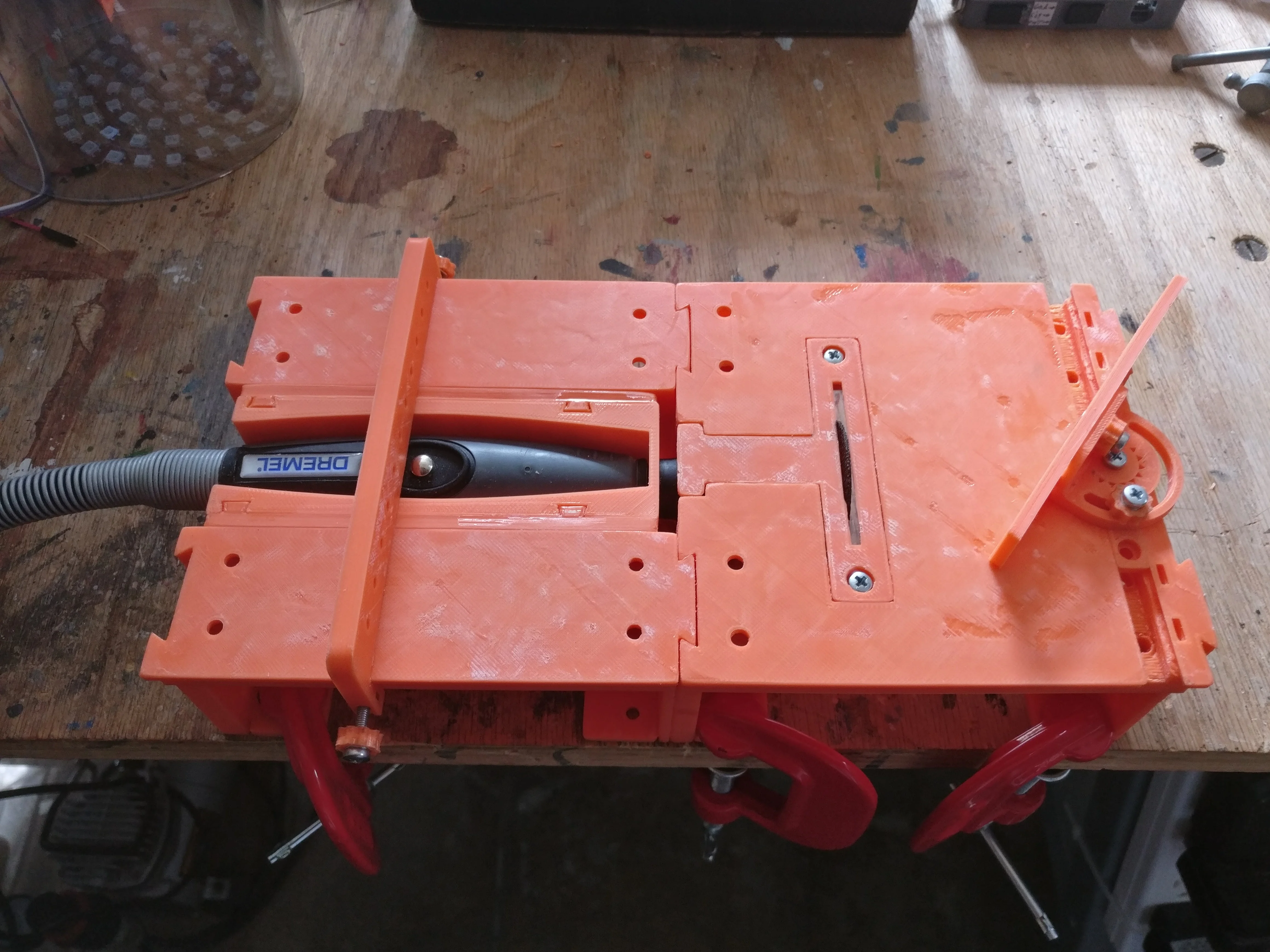 Transformable Dremel table saw / disc sander / shaper
