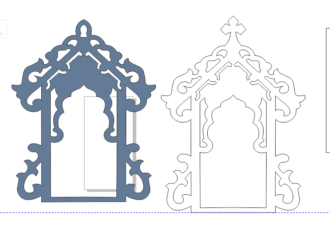 Front decorated church (LASER CUT)