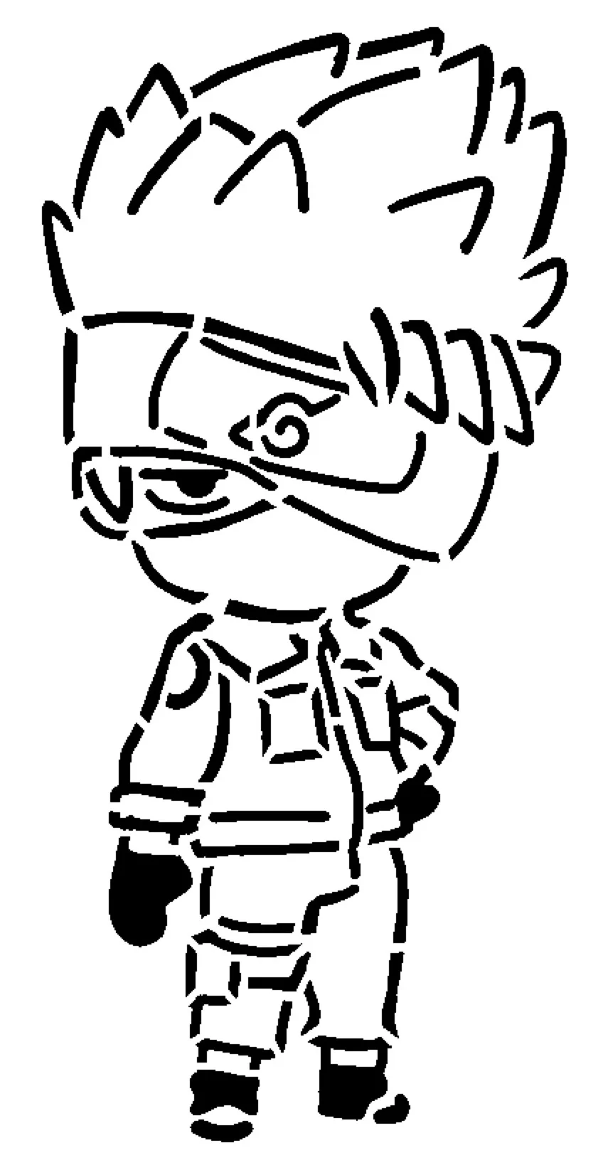 Kakashi Hatake stencil 3