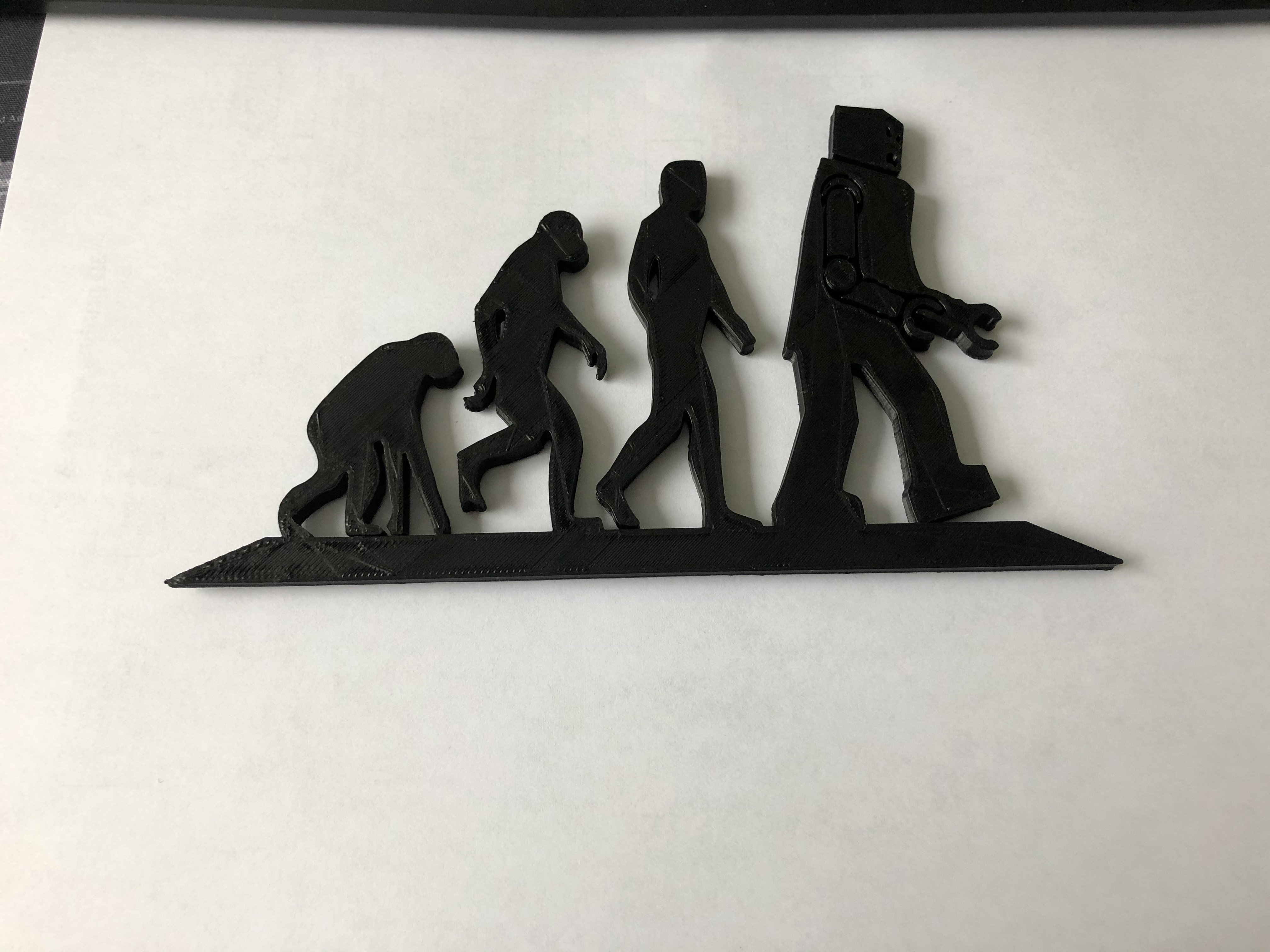 Human Robot Evolution Silhouette