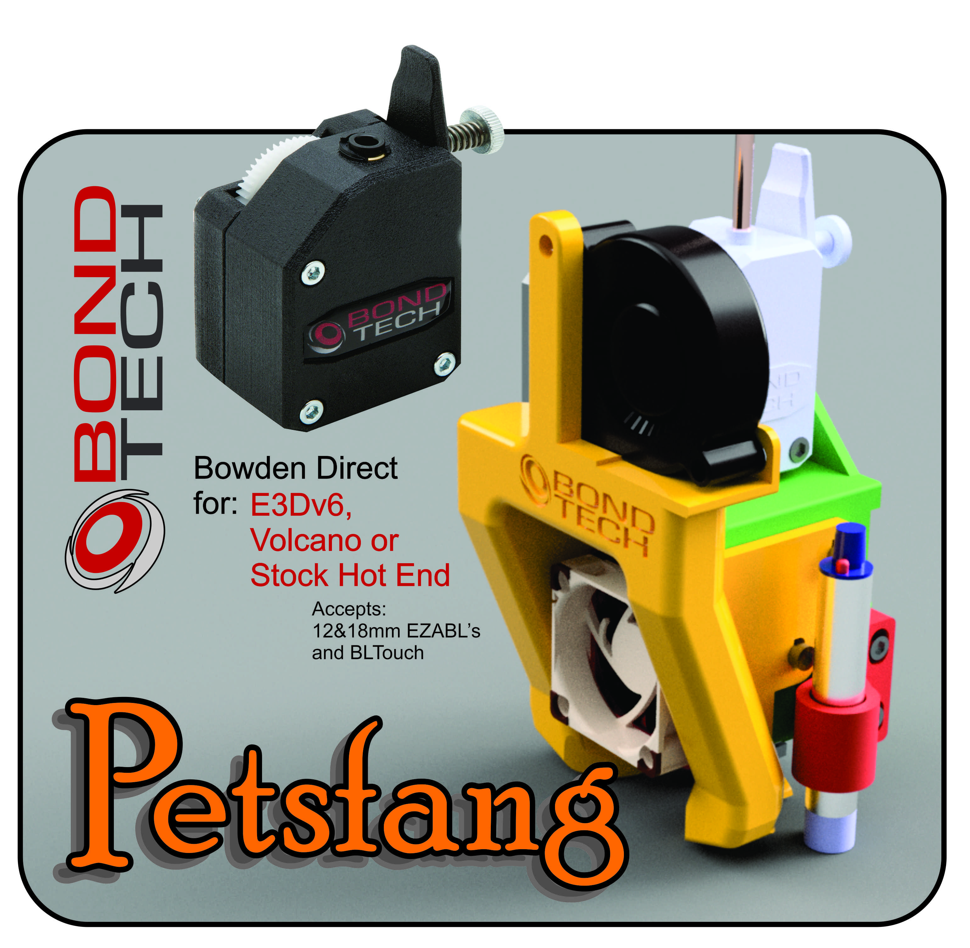 Petsfang Bowden Direct with Bondtech BMG for CR10/S/4, Ender3 and Tevo Tornado