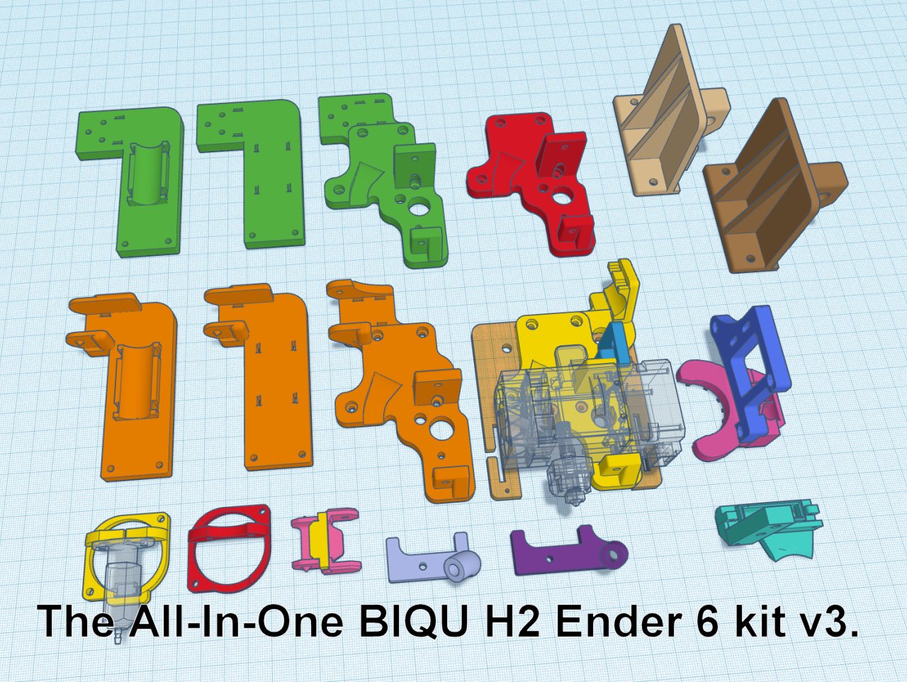 [Update: 2022.10.31] Ender 6 BIQU H2 Mount / 4010 & 5015 Fan Duct / BLTouch & CR Touch / ADXL343 & ADXL345 / Filament Guide / Extruder Filler / Drag Chain Kit