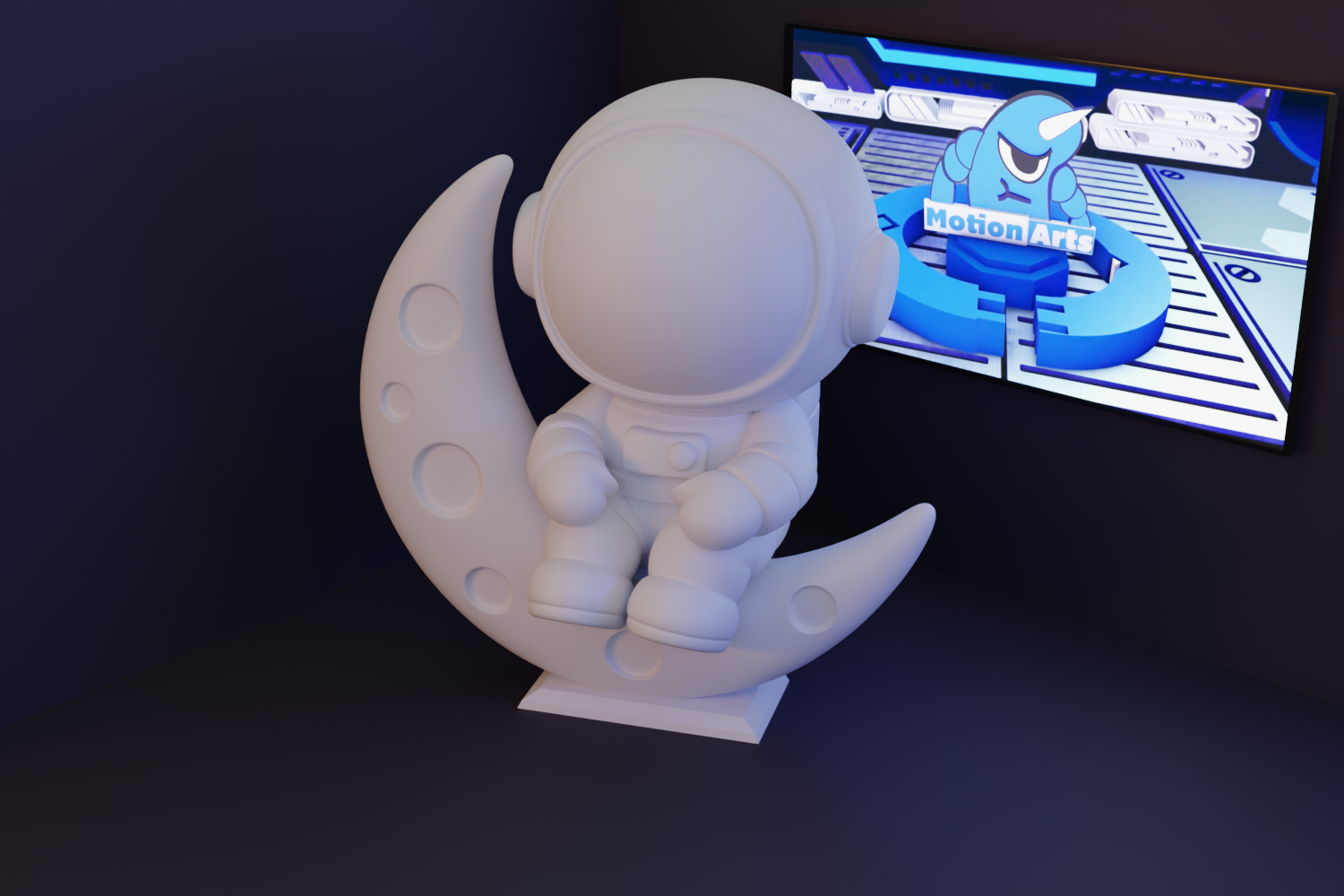 Astronauta Sentado na Lua