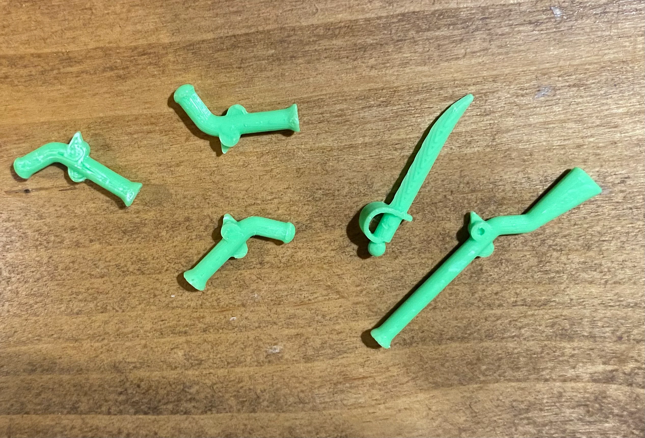 Pistols and Sabres, aka Pirate Weapons (compatible with Lego and similar brands)