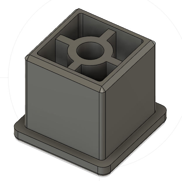 25MM SQUARE TUBE STOP - BOUCHON DE TUBE CARRE DE 25 MM