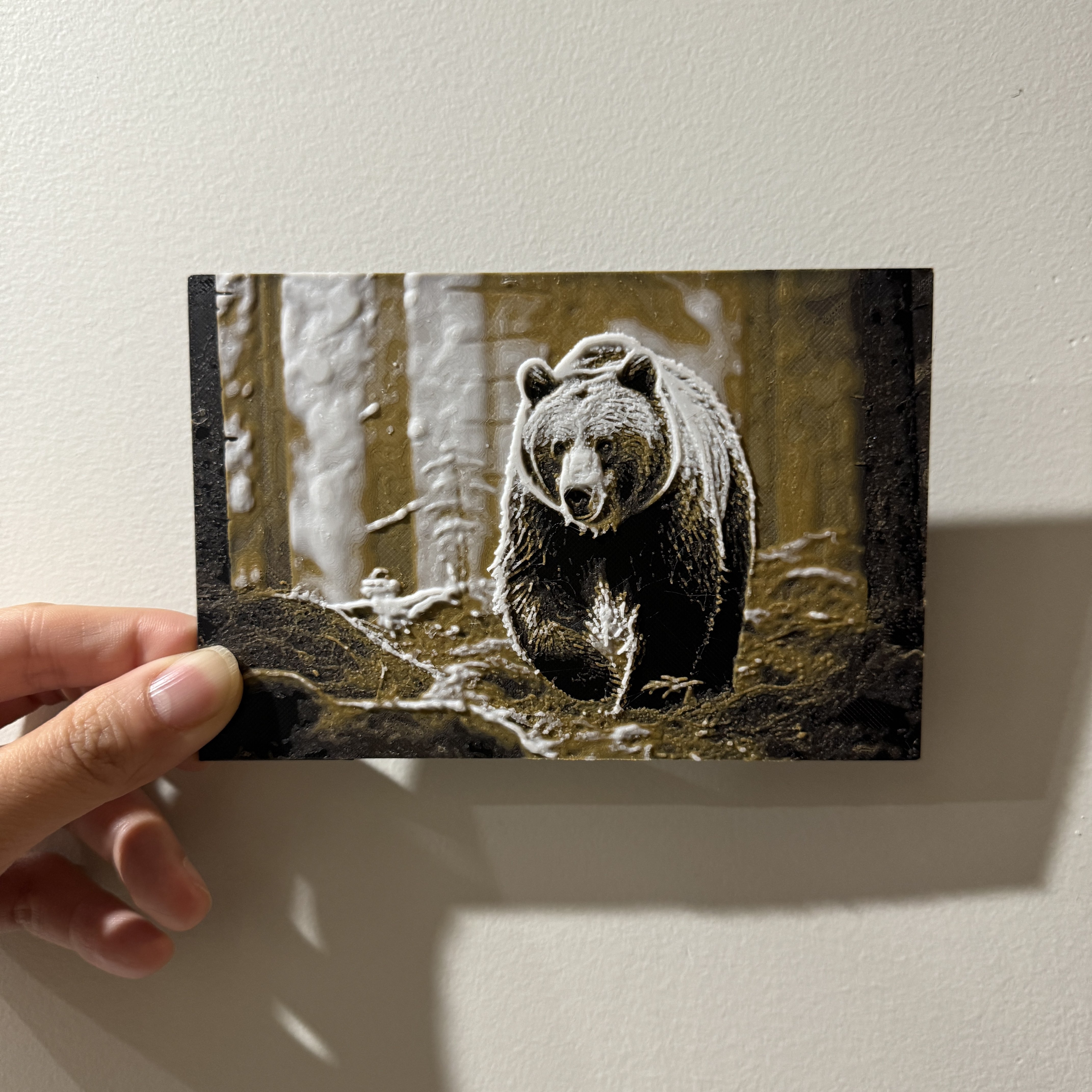 Bear in the Forest - Hueforge Print