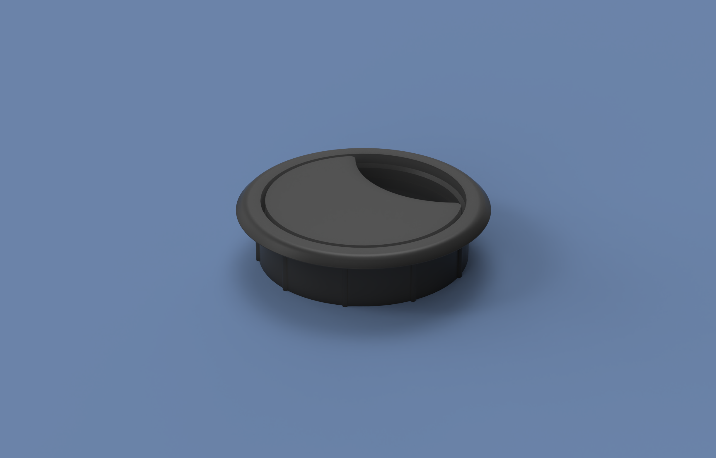 Office table cable grommet