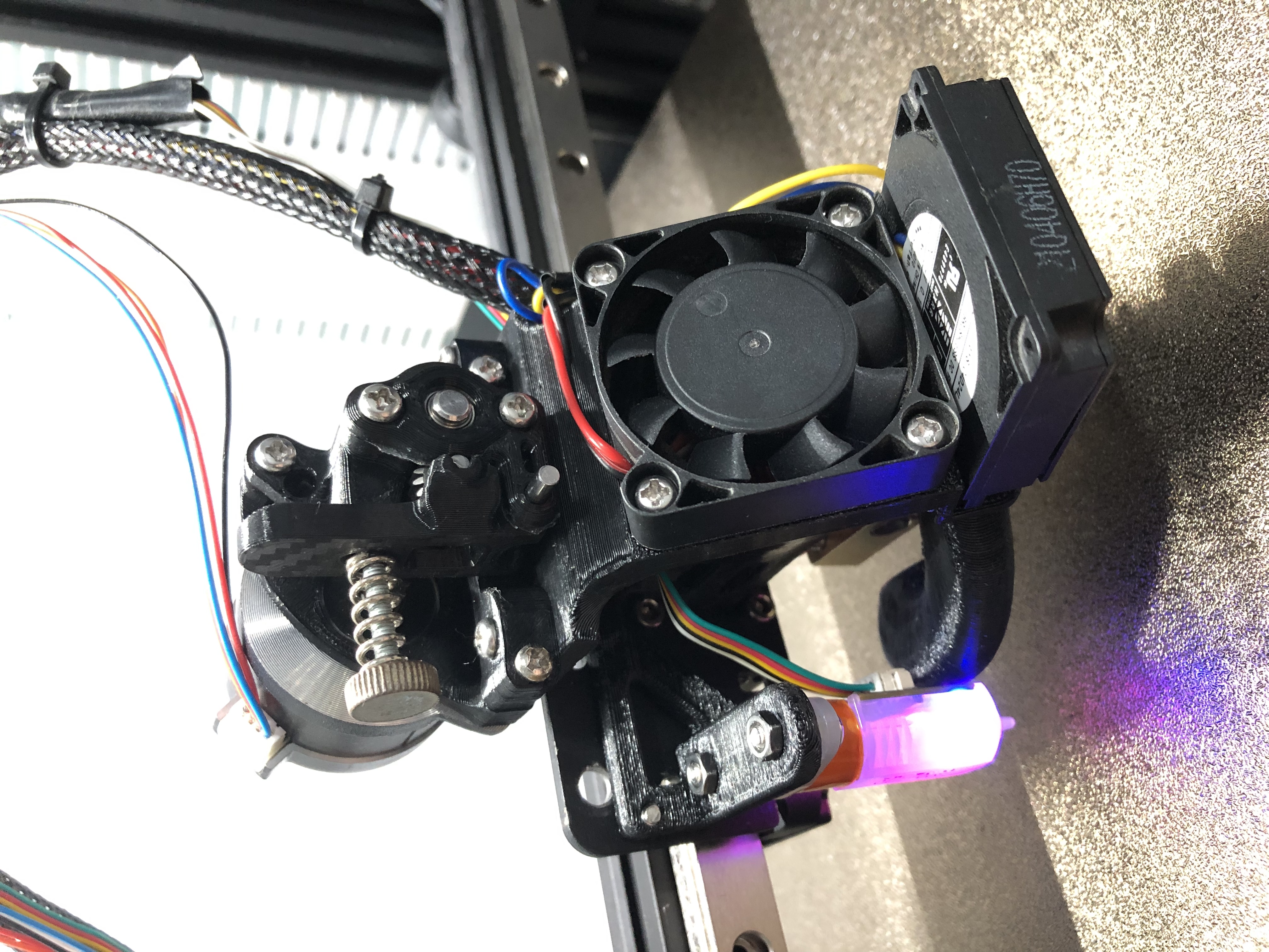 Ender 3 Mini-Me fan duct (SherpaMini +Rail type carriege mount)