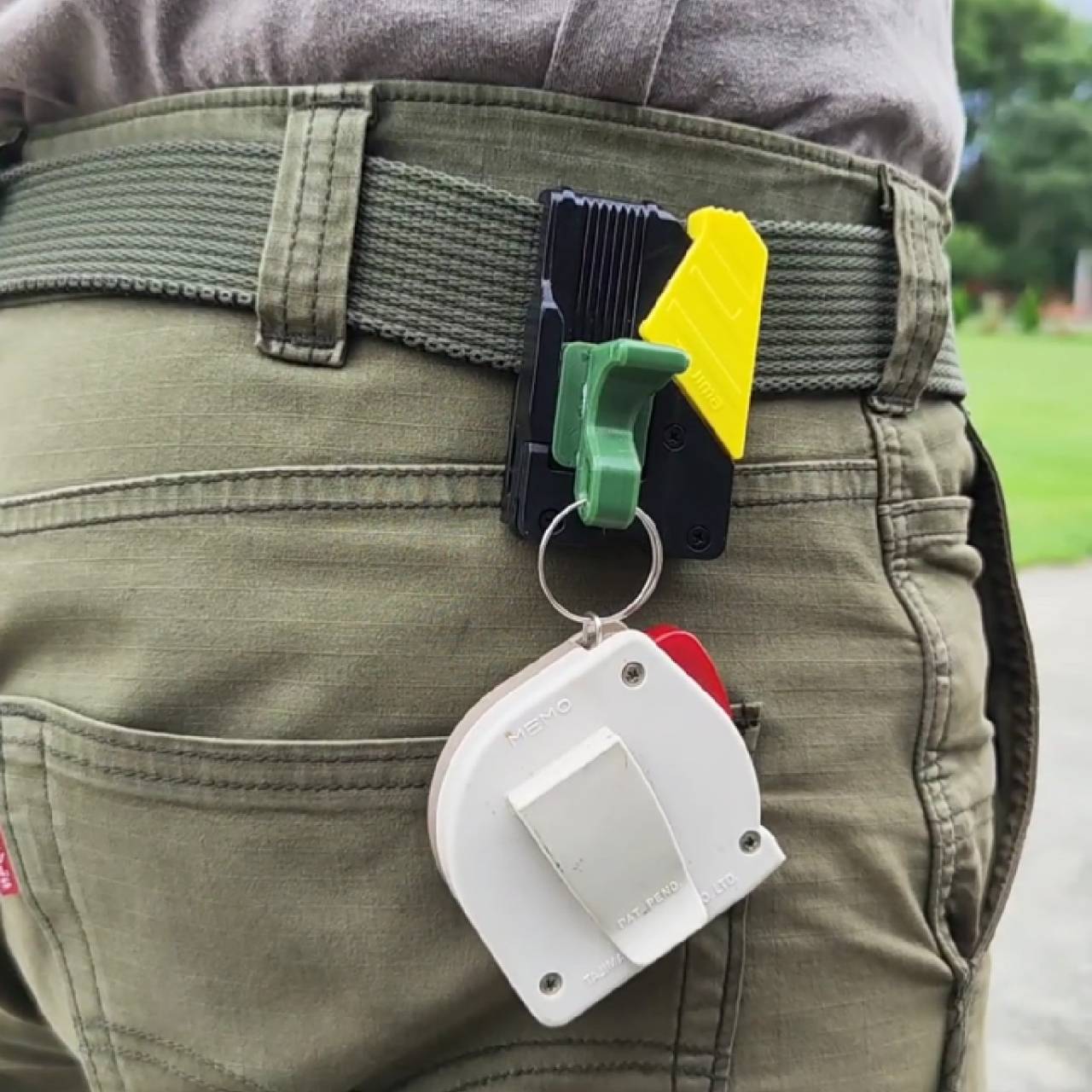 Key chain for Tajima measuring tape blelt holder/ 田島用捲尺皮帶快扣鑰匙圈底座