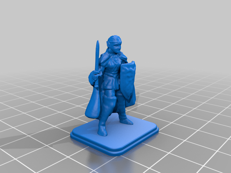 HeroQuest Female Elf Shield Short Sword