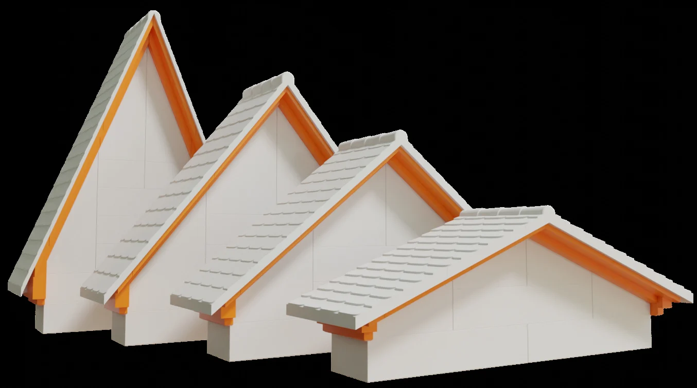 Lego compatible cornices for roofs