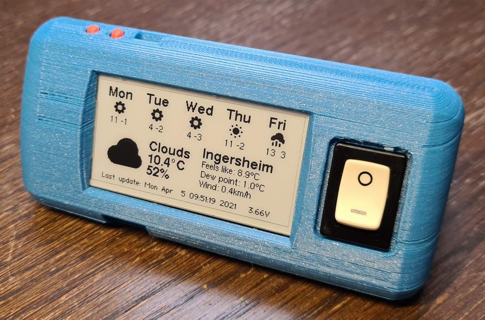 Case for TTGO T5 ESP32 epaper
