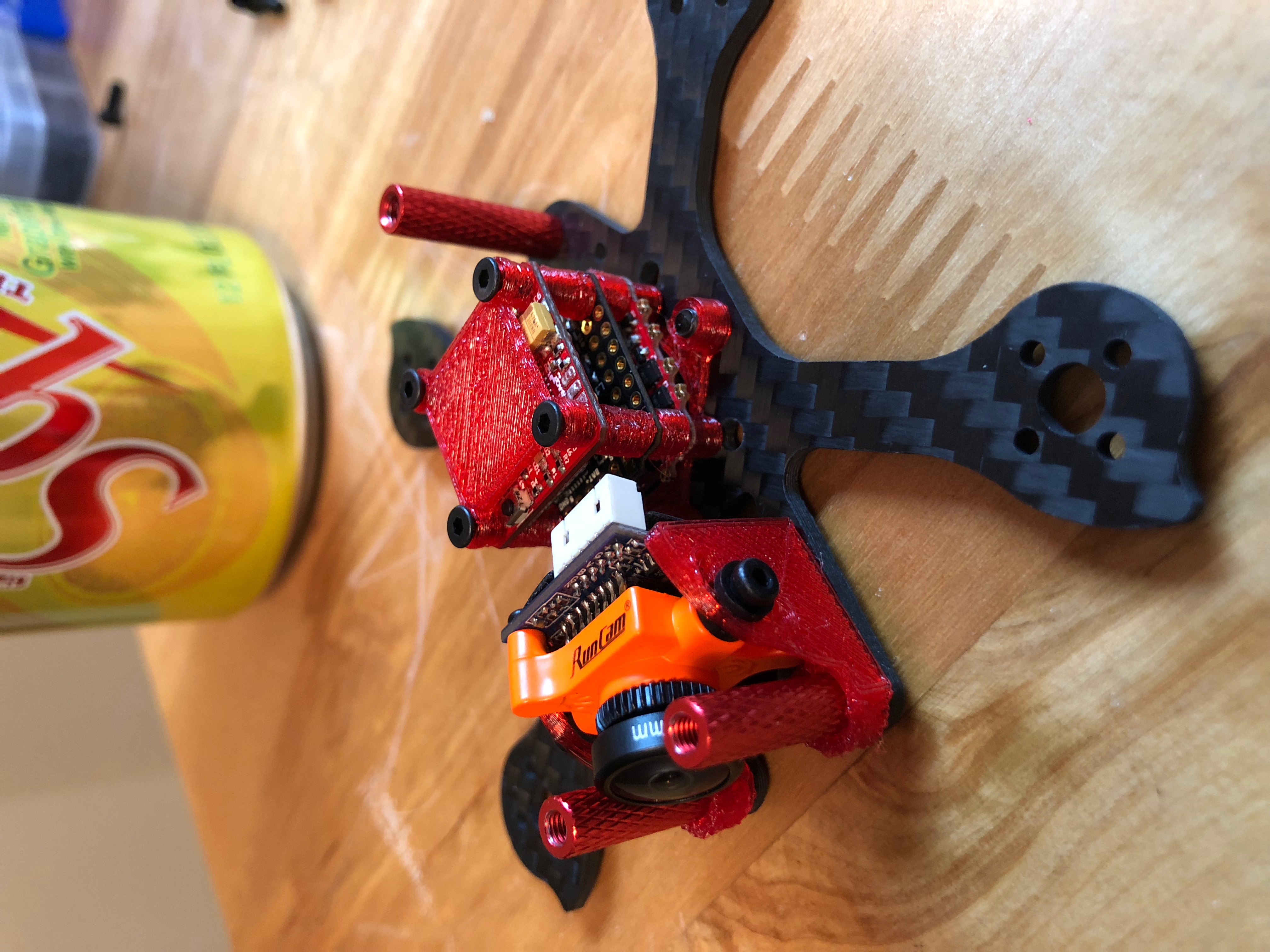 Drone Flight Controller Mount - 20x20 Reducer, Spacers, and RX Deck