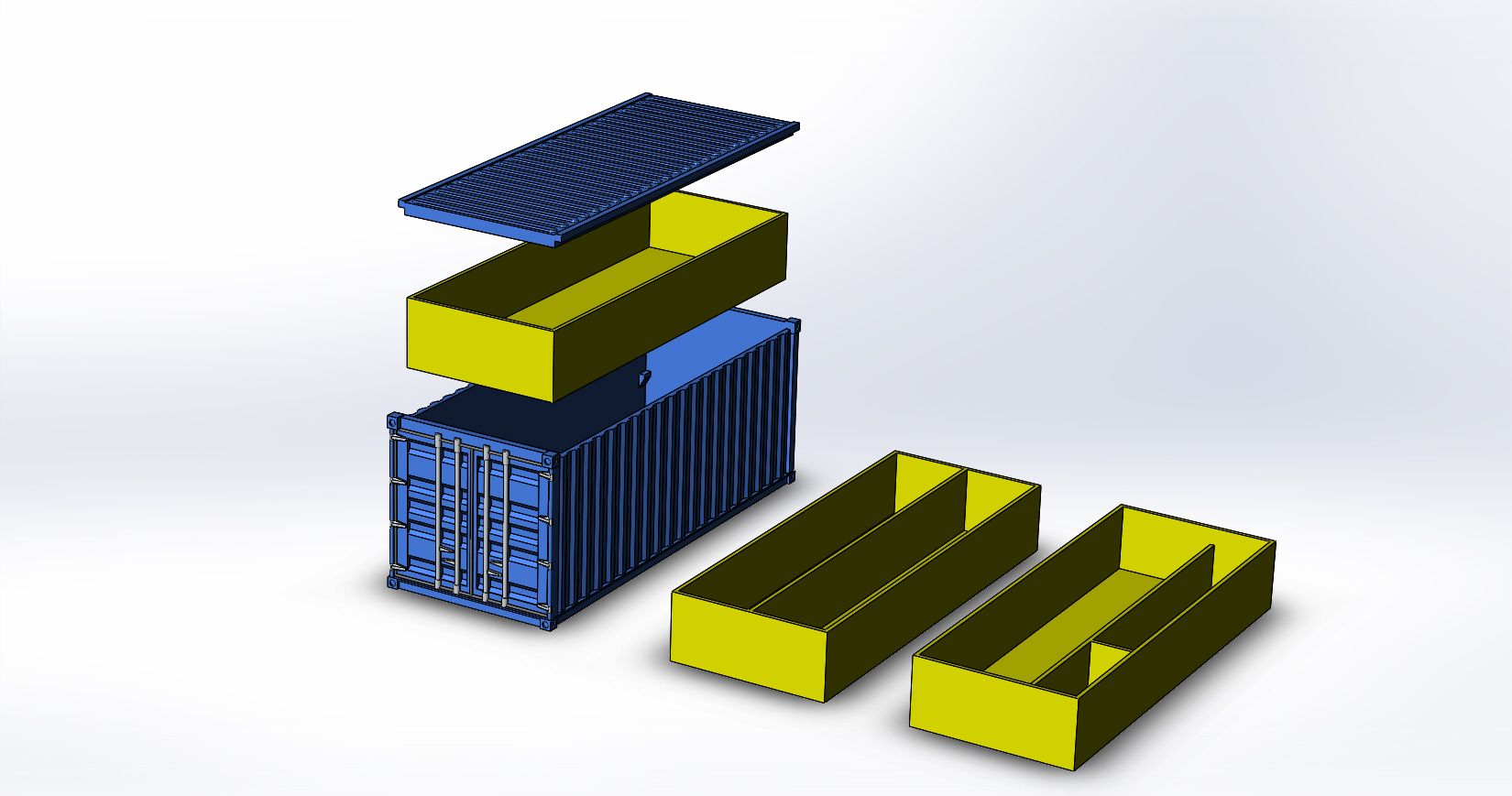 modular "shipping container" pencil case - tool box