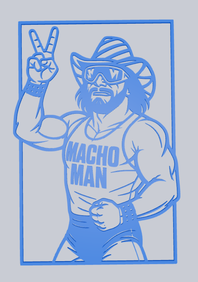 WWF WWE Randy Savage Macho Man stencil
