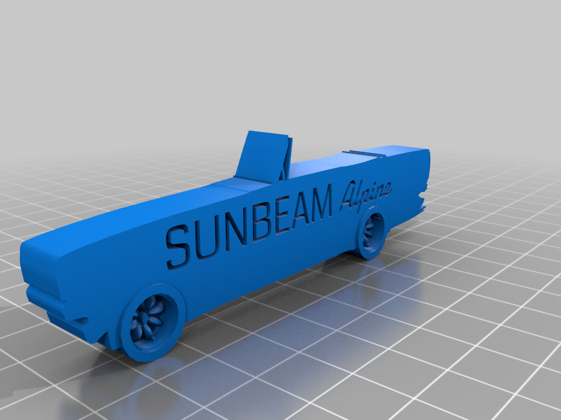 Sunbeam Alpine Outline Bookshelf Trinket